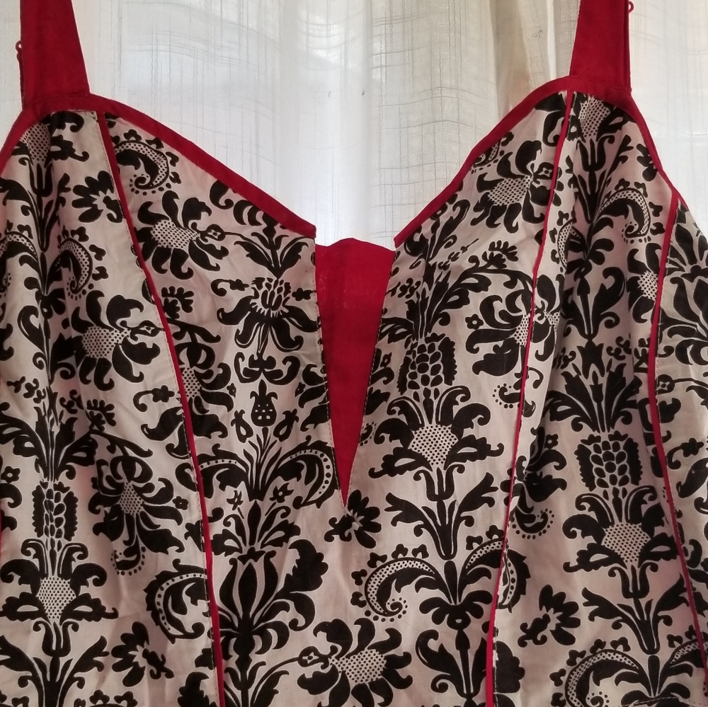 Red, White and Black Rockabilly Strappy Dress